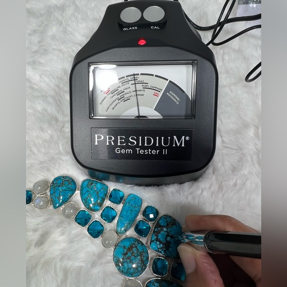 Turquoise Necklace 925 Large Necklace & Large Bracelet Set - Picture 10 of 11